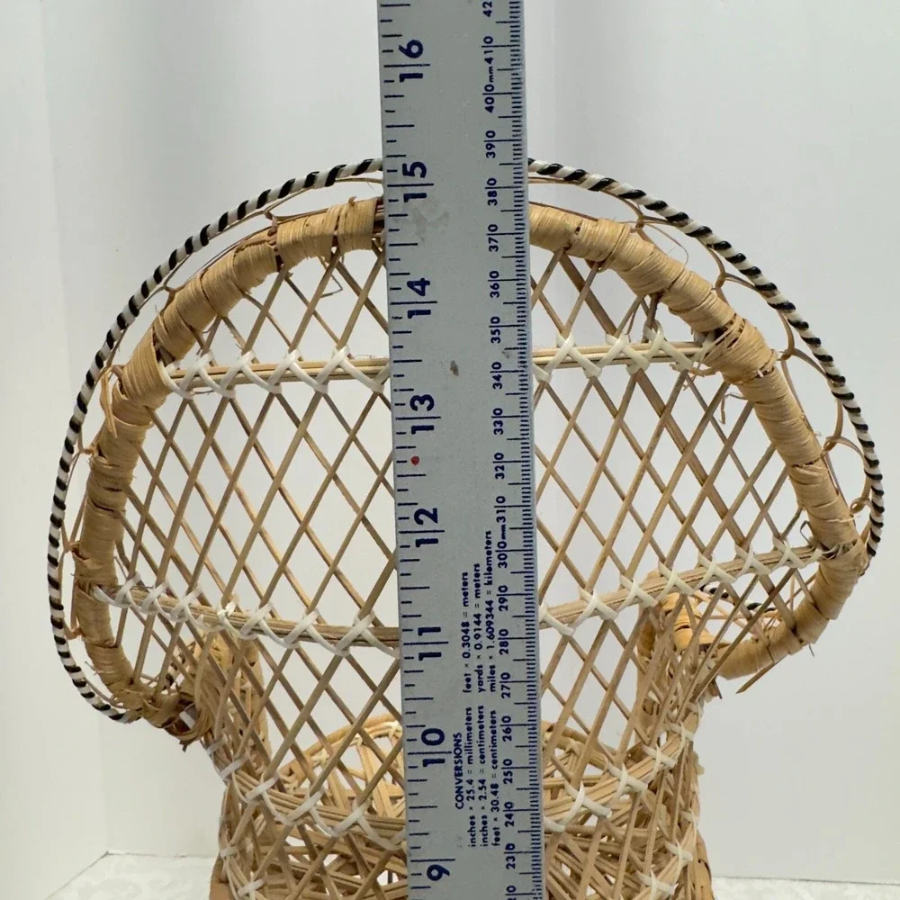Wicker Peacock Fan Rattan Chair 16